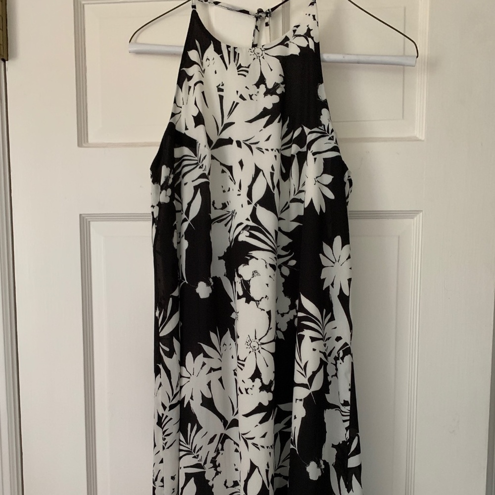 Black and White Floral Summer Dress